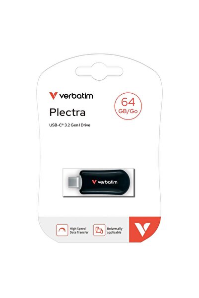 Verbatim Stick Memorie Verbatim Plectra USB-C, 3.2 Gen 1, 256 GB, Negru