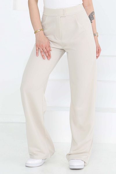 TOFİSA Palazzo Pants Cream - 27077