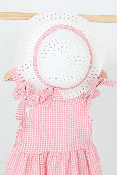 TOFİSA Girl's Pink Hat Dress - 27050