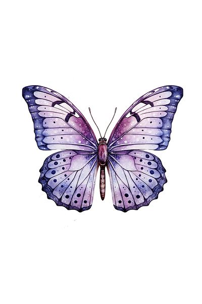 INOVATIX Set de 8 bucăți, autocolant fluture mov, INOVATIX®. 6 cm