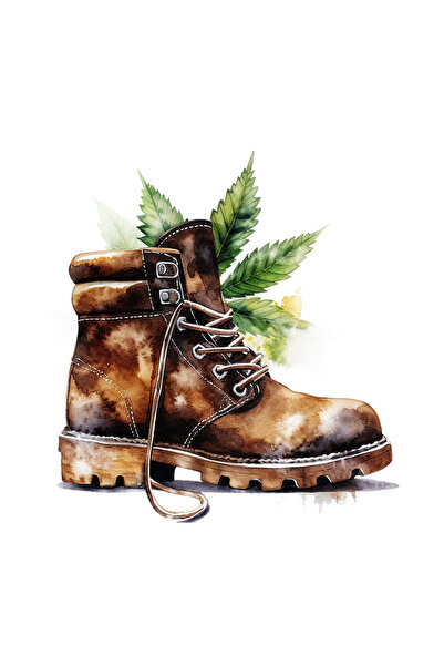 INOVATIX Set de 8 autocolante pentru încălțăminte cu frunze de canabis, INOVA...