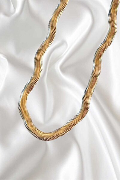 REBORN DESIGN 316L Steel Gold Color Snake Chain Necklace