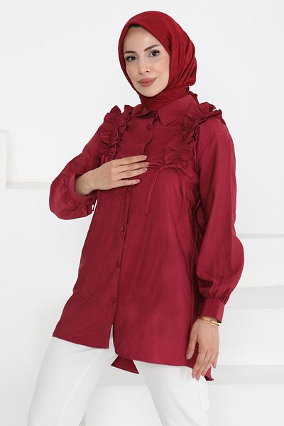 TOFİSA Tunica cu volane Burgundy - 27274