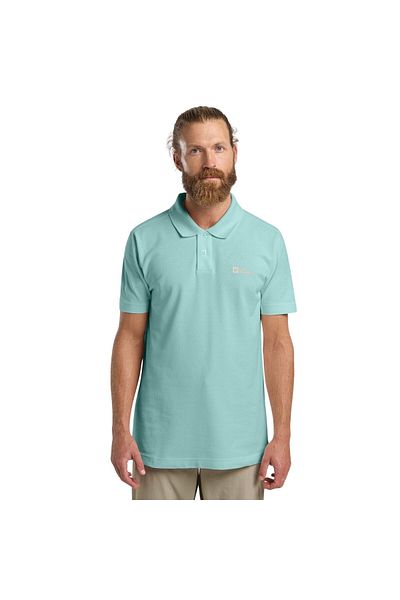 Jack Wolfskin Essential Polo Ανδρικό Πράσινο T-Shirt Polo Ανδρικό T-shirt Polo 1809301tr