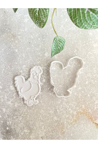 By Selen Suyolcu Rooster Cookie Stamp and Cutter
