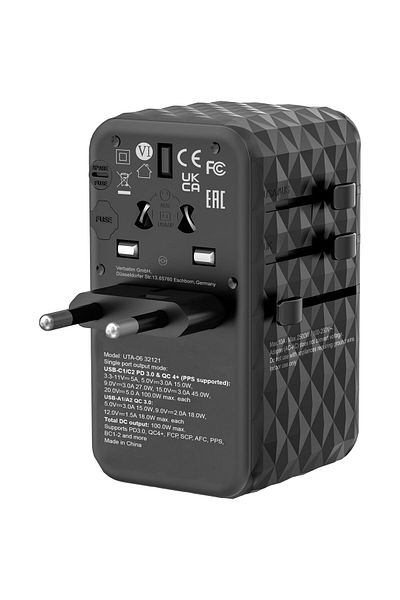 Verbatim Verbatim 32121 GaN III UTA-06 Universal Travel Adapter