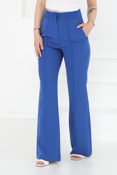 TOFİSA Striped Fabric Trousers Saks - 27247