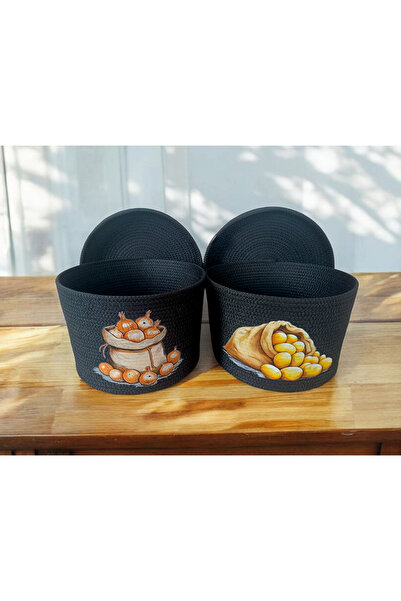 colezahome 2'Li̇'Potato Onion Basket Decorative Basket Organizer Basket Jute ...