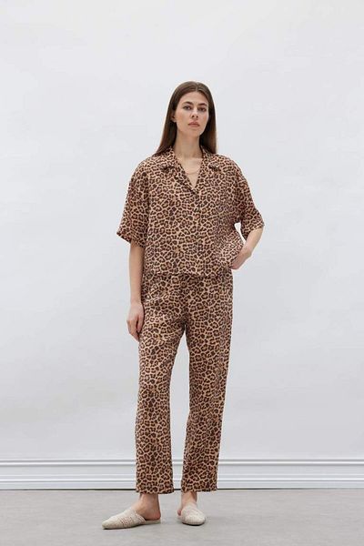 DeFacto New Season Carrot Fit Leopard Pattern Modal Fabric Trousers Double Pocket High Waist Straight