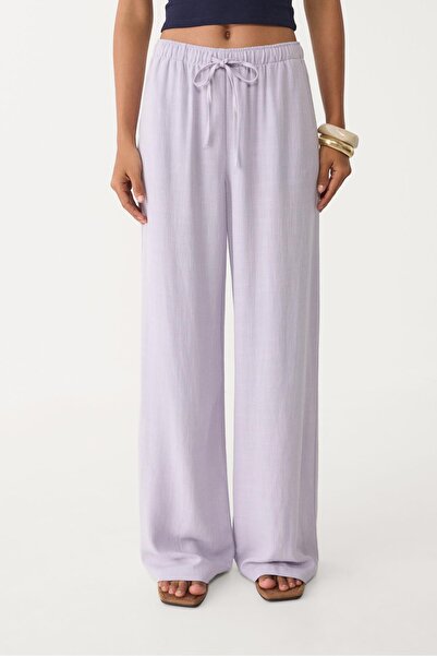 Stradivarius Flowing linen blend trousers