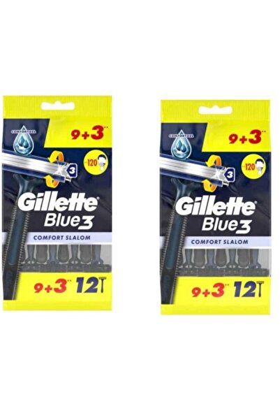 Gillette Blue3 Comfort Slalom Tıraş Bıçağı 9+3 X 2 Paket