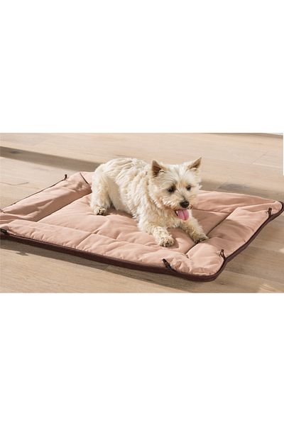 Kiwari Pat pentru animale de companie 2 în 1 cu nasturi, 65x80 cm, 100% poliester, umplutură 100% poliester, maro/bej