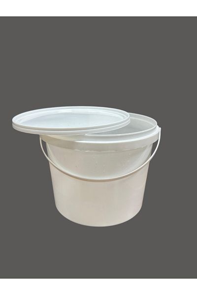 EKBAĞ Ekbağ Plastic Yogurt Bucket 4 Lt (5 Pcs) Bucket Hobby Paint Food Yogurt Bucket White