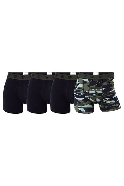 Cristiano Ronaldo CR7 CR7 Herren Boxershorts, 4er Pack - Camouflage, Trunks, Cotton Stretch, Logobund