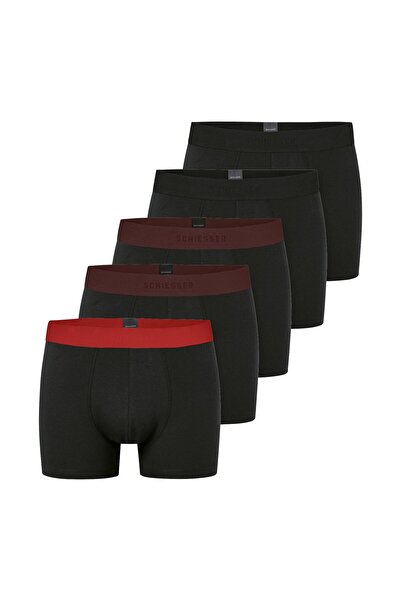 Schiesser Herren Boxershorts, 5er Pack - Serie "95/5", Unterhose, Logobund