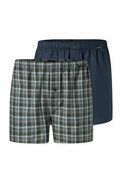 Schiesser Herren Web-Boxershorts, 2er Pack - Webware, Baumwolle