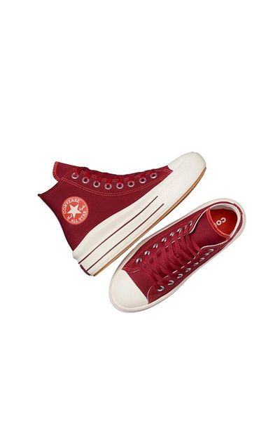 converse حذاء Chuck Taylor All Star Move نسائي كاجوال باللون الأحمر حذاء LS للنساء A12586C