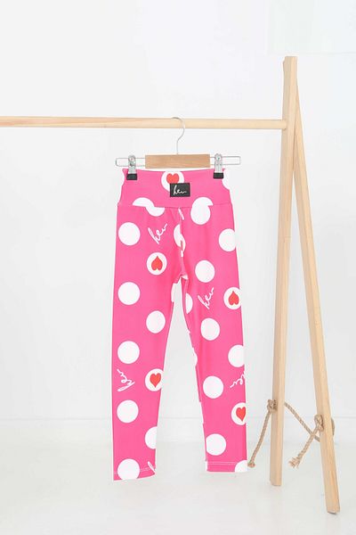 TOFİSA Girl's Fusya Printed Crested Leggings - 27201