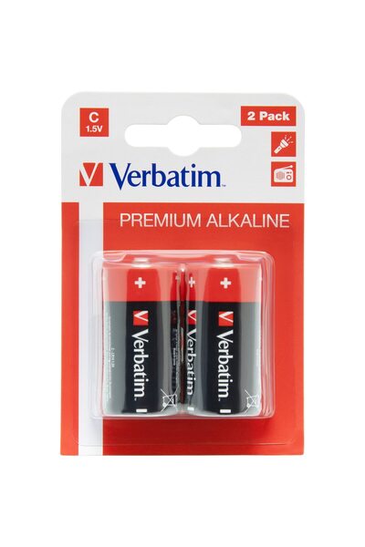 Verbatim Baterii Verbatim Alkaline, C, 2 buc