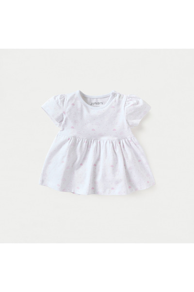 Juniors Assorted A-line Dress with Cap Sleeves