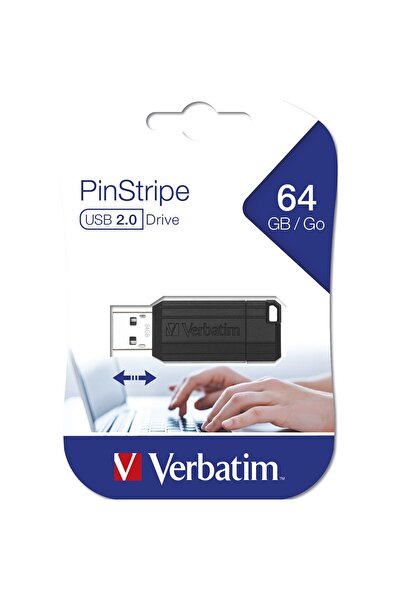 Verbatim Memorie USB Verbatim Store 'n' Go PinStripe 64GB USB 2.0, Negru