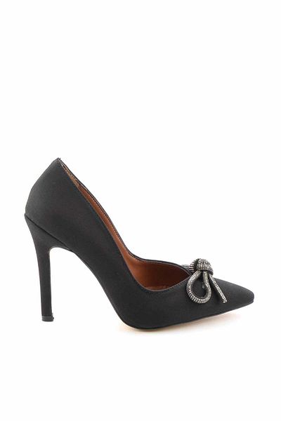 Bambi Matte Black Women's Classic Heeled Shoes K01189125338