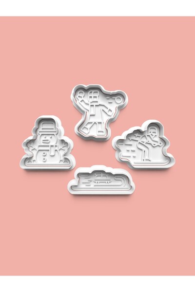 AKTASTORE مجموعة قوالب بسكويت اللاما الرياضية الشتوية وقوالب عجينة السكر مكون...