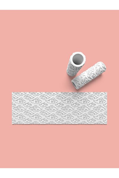 AKTASTORE بكرة نقل نمط الطين السيراميكية ذات الملمس السحابي بطول 10 سم 0769-3