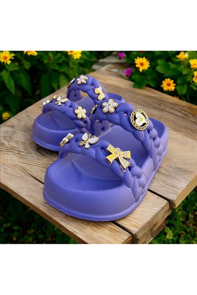 Hızlı Al Girl's Stone Slippers.Garden Beach Pool Stone Slippers Suitable for Daily Use