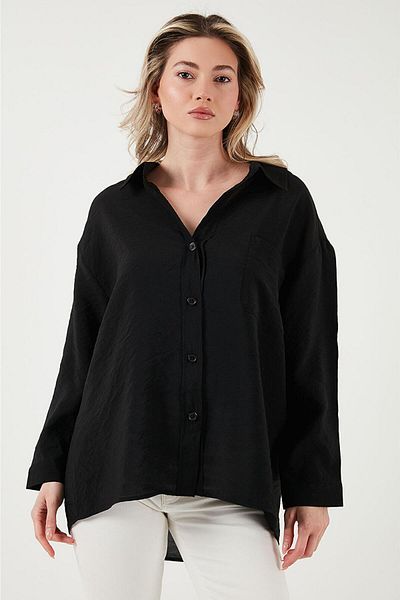 Fashion Friends Cămașă cu mânecă lungă cu buzunar supradimensionat CAMISA 25Y0571K1