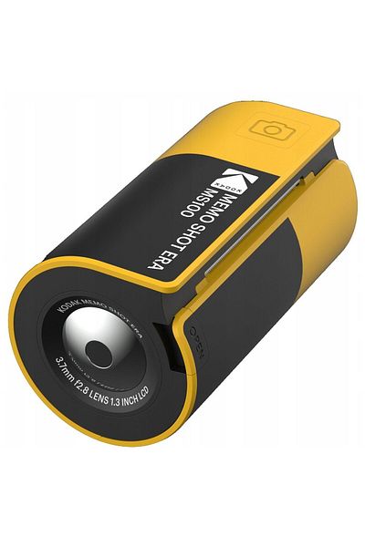 Kodak KODAK Memo Shot ERA 2-in-1 Bluetooth Photo Printer Labels Stickers M100, Yellow