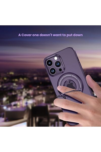 Generic Luxury iPhone 14 Pro Back Cover with MagSafe Charging & Invisible Kickstand
