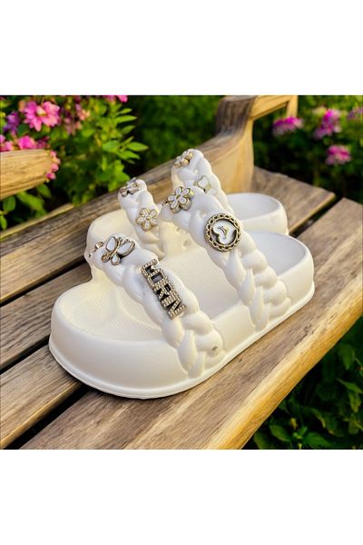 Hızlı Al Girl's Stone Slippers.Garden Beach Pool Stone Slippers Suitable for Daily Use