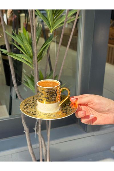 Onedekor Set of 6 Porcelain Martha Coffee Cups
