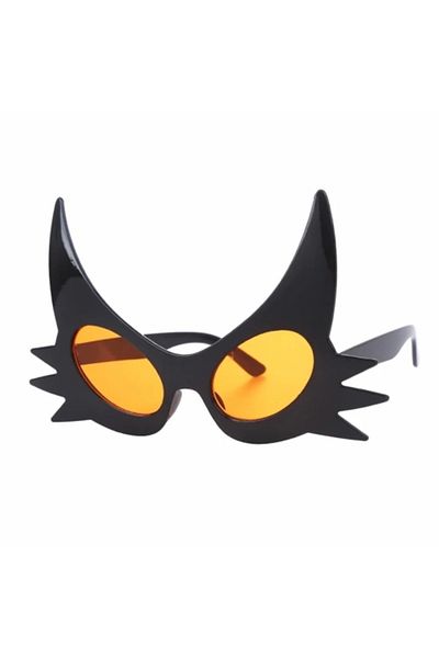 TEKNOART Black Color Mustache Design Cat Glasses