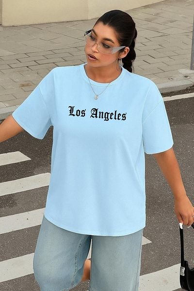 BENROMA 1 tricou este un cadou pentru achiziții de 6 și mai sus în coș - Tricou unisex cu imprimeu Los Angeles de mărime mare