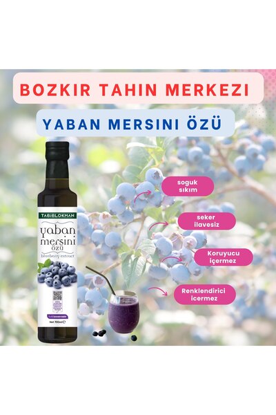 Tabib Lokman Bozkır Tahin Merkezi Yaban Mersini özü 700gr (katkısız& soğuk pres)