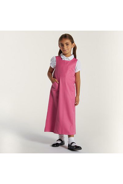 Juniors Solid Pinafore Dress with Pocket and Tie-Up Belt