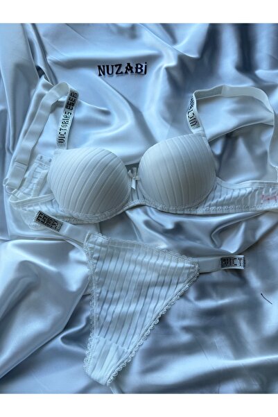Nuzabi Σετ σουτιέν Helen White με ραφές και ενίσχυση