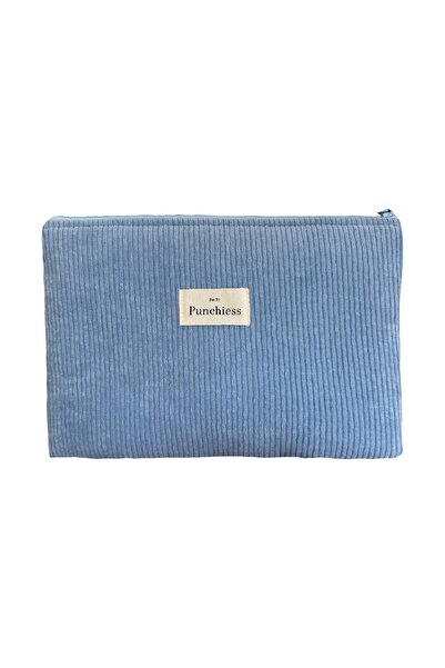 Punchiess Blue Velvet Laptop Tablet Case 15-16 Inch