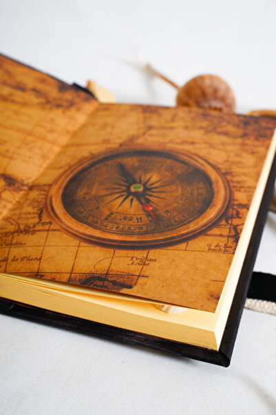 GUETTA Handmade Genuine Leather Journal Memory Book Shamua Paper Moon and Star