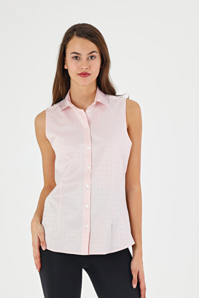 FİDEY KADIN GÖMLEK SIFIR KOL BASKILI