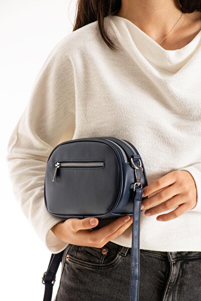H&D COLLECTİON 3 Compartment Lined Soft Leather Crossbody and Shoulder Bag 1423