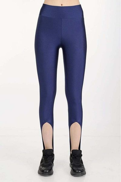 FashionForYou Selly shaping tights with elastic band under the sole, Navy blue, L