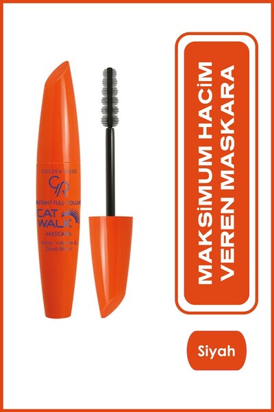 Golden Rose Instant Full Volume Cat Walk Mascara Maksimum Hacim Veren Siyah Maskara 9 ml