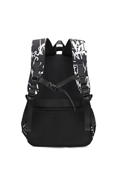 OEM School Backpack, 48 X 33 X 19 Cm, Nevermore, Airplane Logo, Simple Style for Travel and School, Black