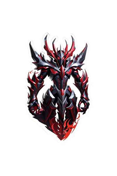 INOVATIX Set de 8 piese, autocolant metalic Aatrox, INOVATIX®. 6 cm