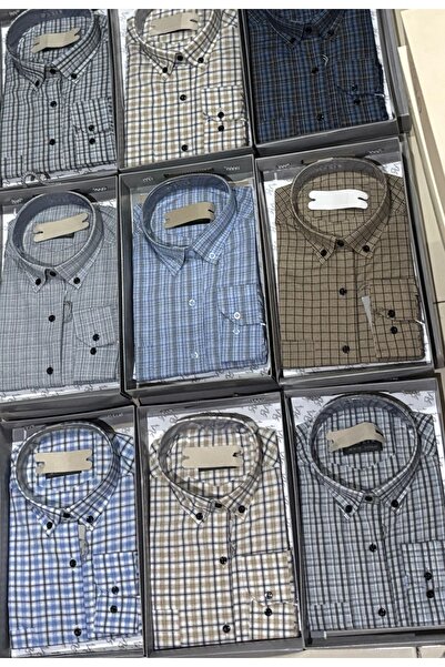 Muensu 5 Pieces of Men's Shirts, Men's Shirts, Gift Shirts, Checkered for Dis...