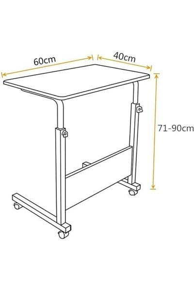 Generic Adjustable Portable Laptop Desk - Bedside Computer Table for Home & Office Use