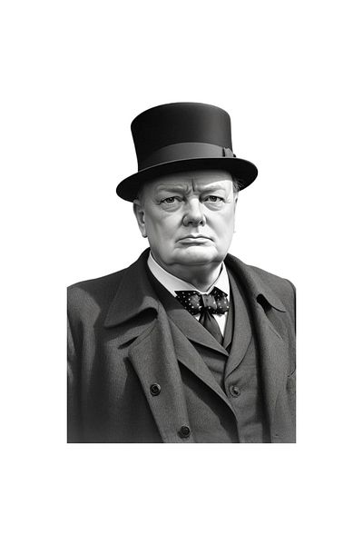 INOVATIX Set de 8 piese, autocolant Winston Churchill, INOVATIX®. 6 cm
